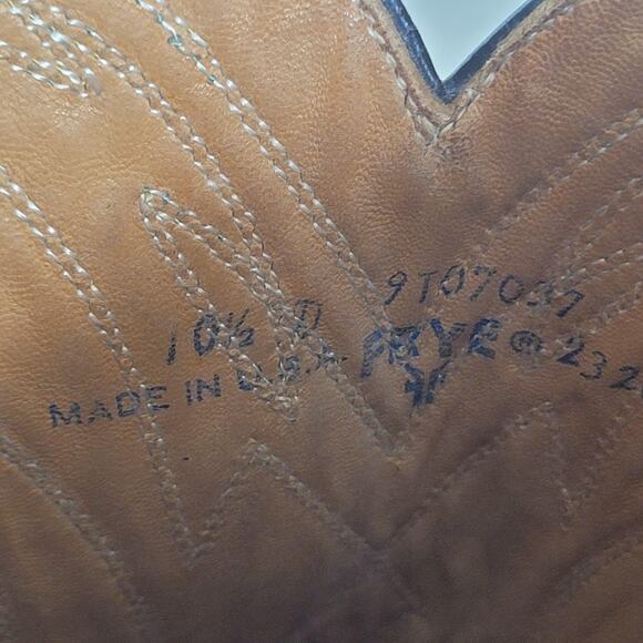 Vintage Frye Boots Mens Size 10.5 Maroon Red Oxblood Billy Western Cowboy USA - Picture 10 of 11